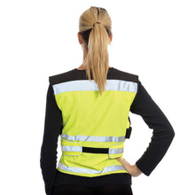 Load image into Gallery viewer, Equisafety Reflective Air Waistcoat Plain Back Yellow
