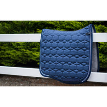 Load image into Gallery viewer, Mattes AW21 Quilt Sheen Eurofit Crystal Dressage Pad Navy
