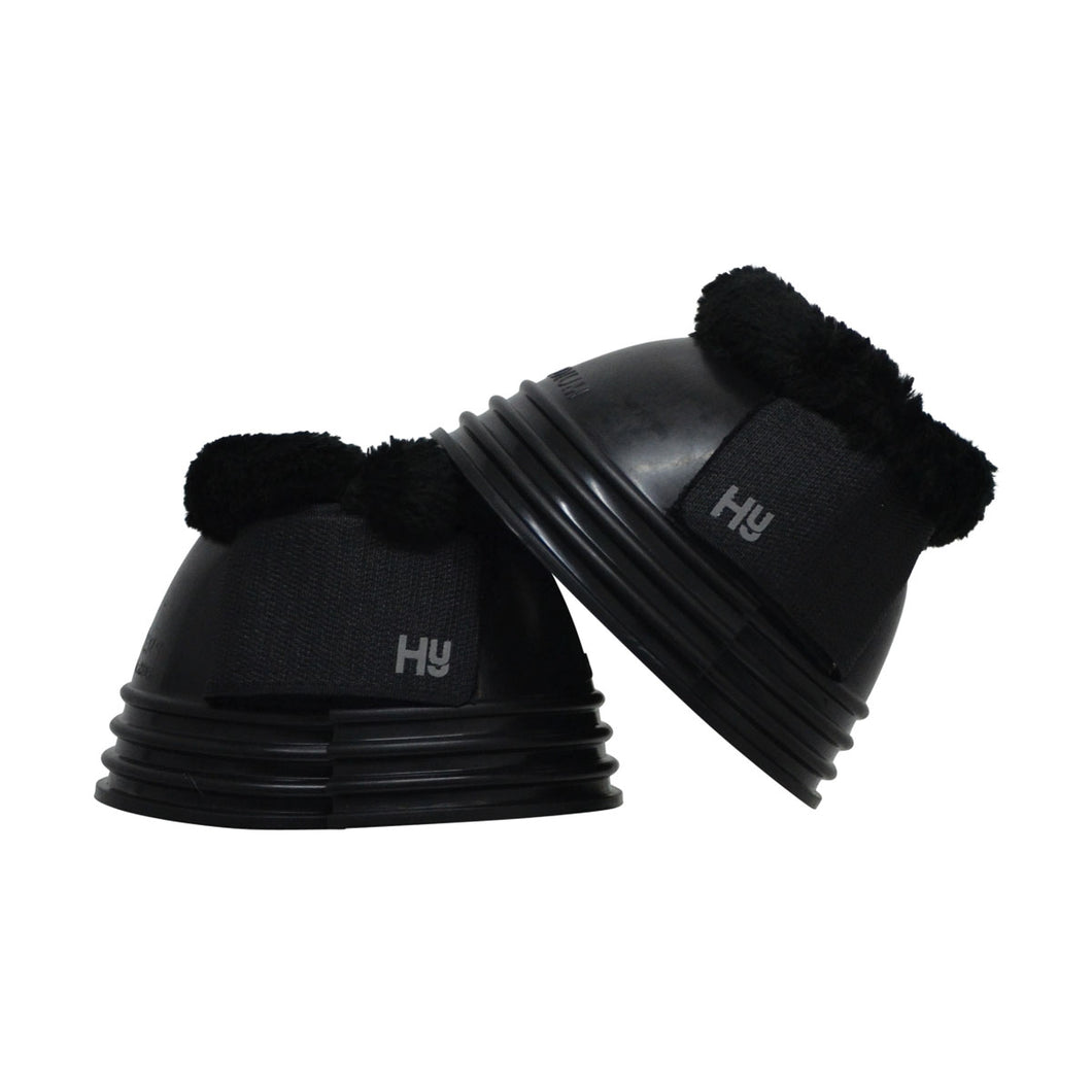 HyIMPACT Ringed Fleece Topped Over Reach Boots Black