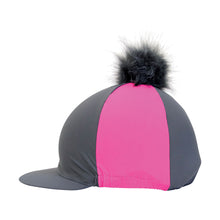 Load image into Gallery viewer, Hy Equestrian Hat Cover with Faux Fur Pom Pom
