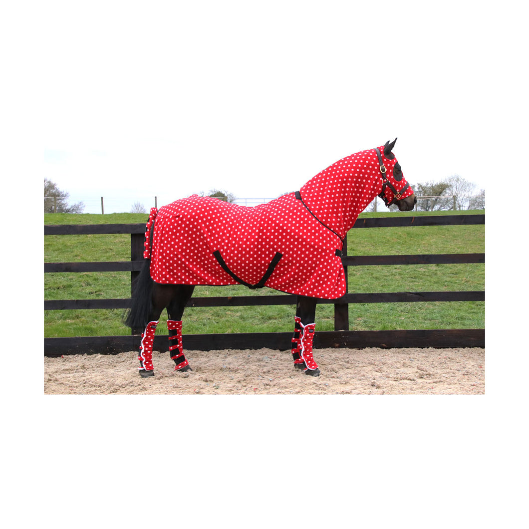 Supreme Products Dotty Fleece Rug Rosette Red 5'0