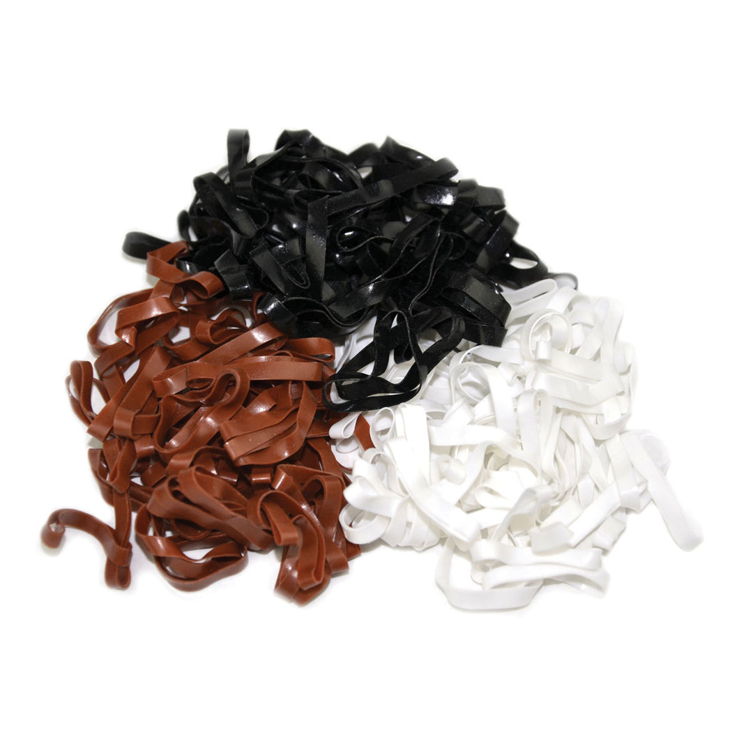 Lincoln Silicone Plaiting Bands Brown