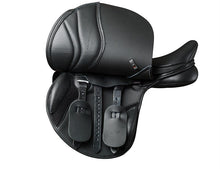 Load image into Gallery viewer, Thorowgood T8 Pony Jump Saddle 16.5&quot; W Black
