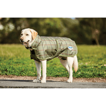 Load image into Gallery viewer, WeatherBeeta Parka 1200D Deluxe Dog Coat Olive Tweed
